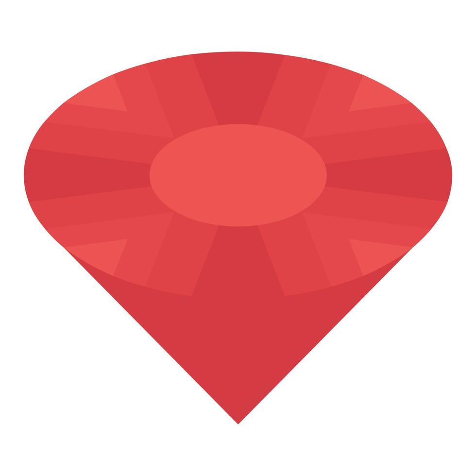 Garnet gemstone icon, isometric style vector