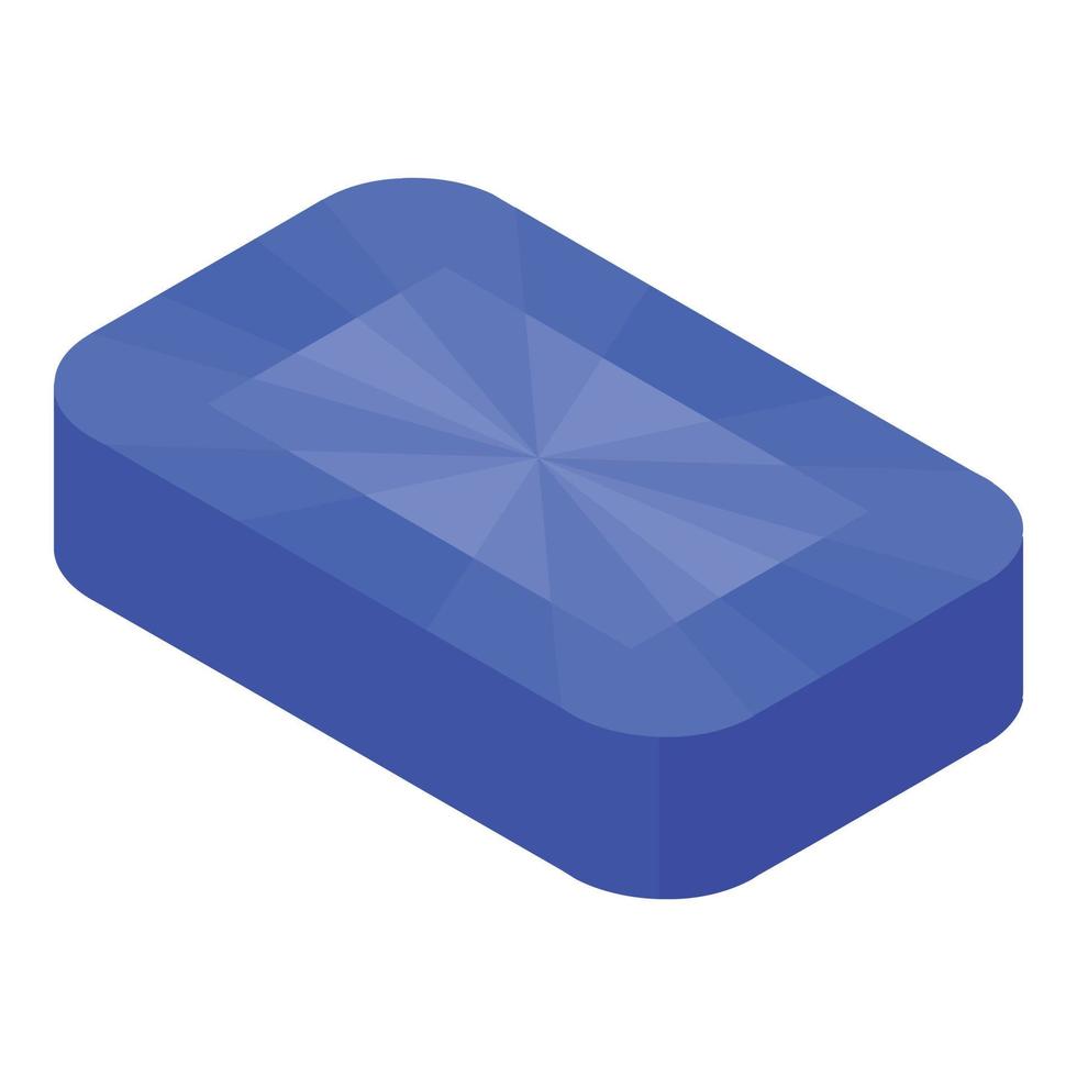 Topaz gemstone icon, isometric style vector