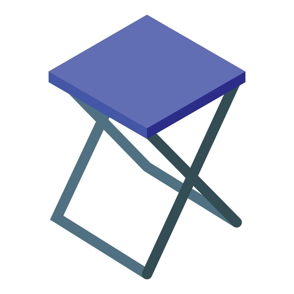 Hiking chair icon, isometric style vector