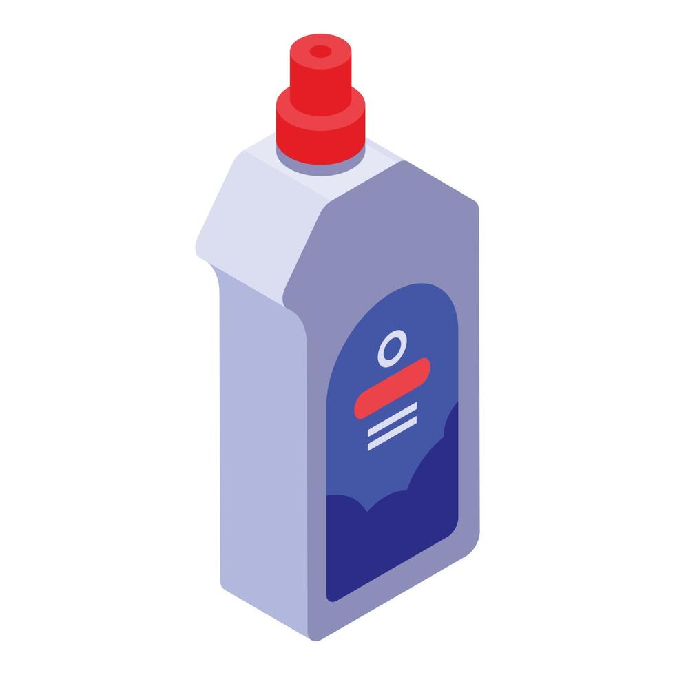 Bleach bottle icon, isometric style vector