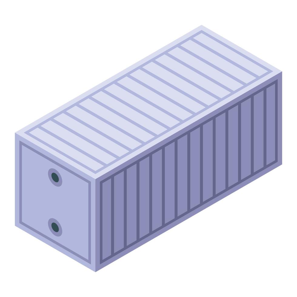 Maritime cargo container icon, isometric style vector