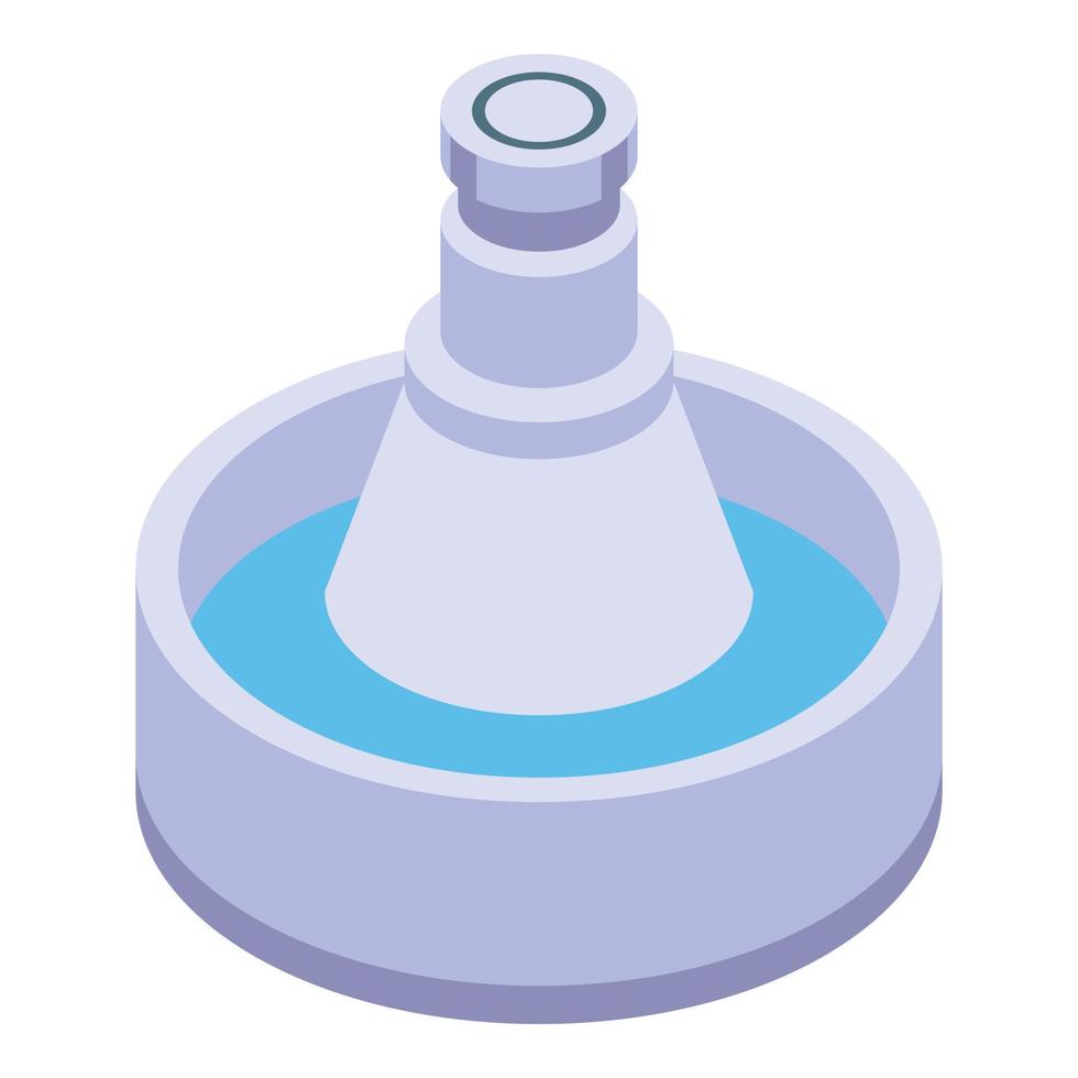 Public drinking fountain icon, isometric style vector