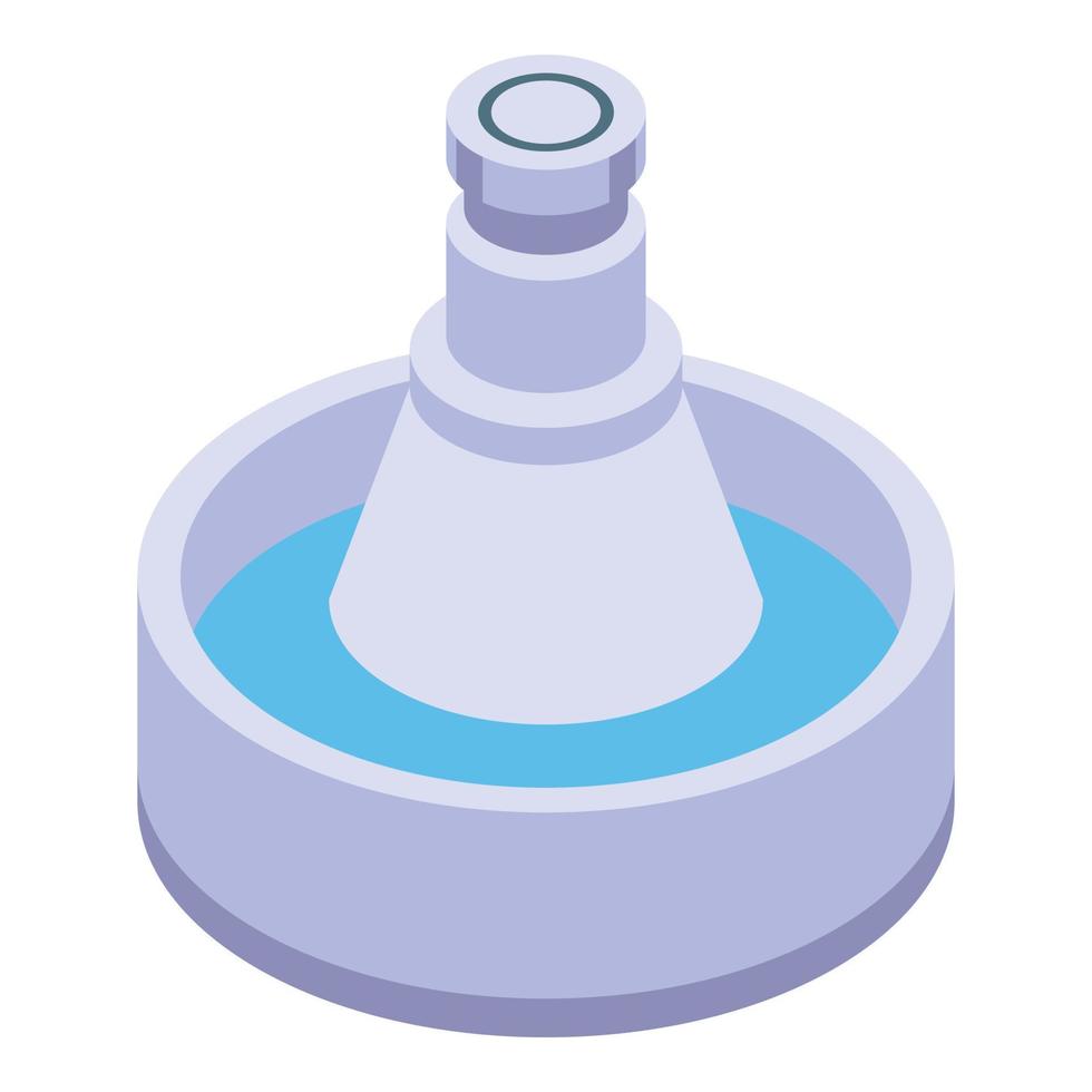 icono de fuente de agua potable pública, estilo isométrico vector