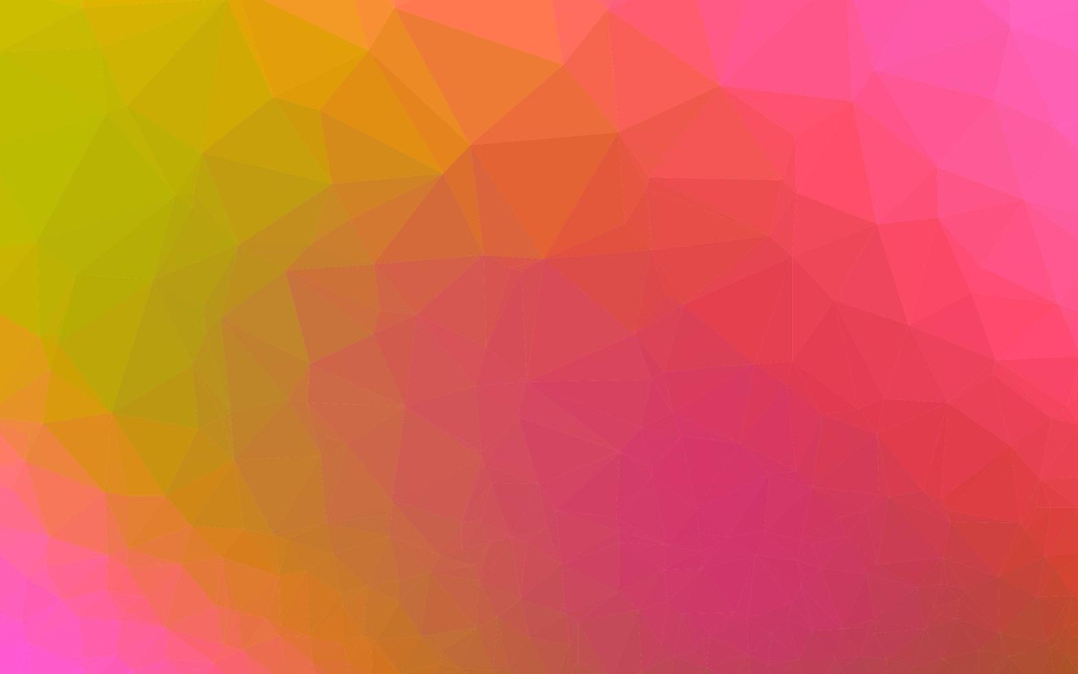 Light Red, Yellow vector polygonal pattern.