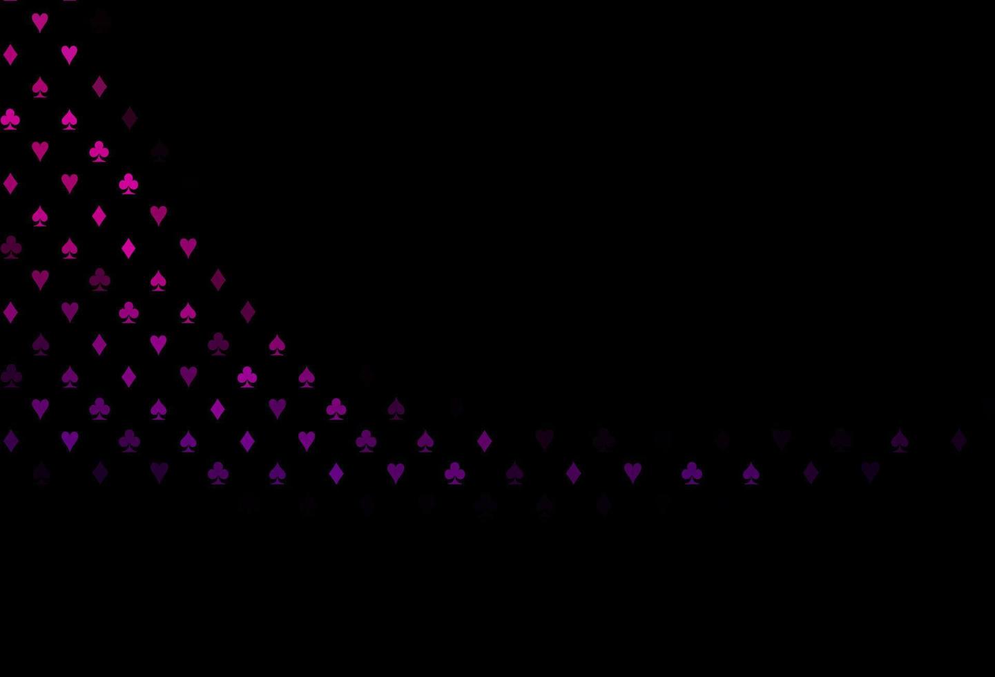 Dark purple vector template with poker symbols.