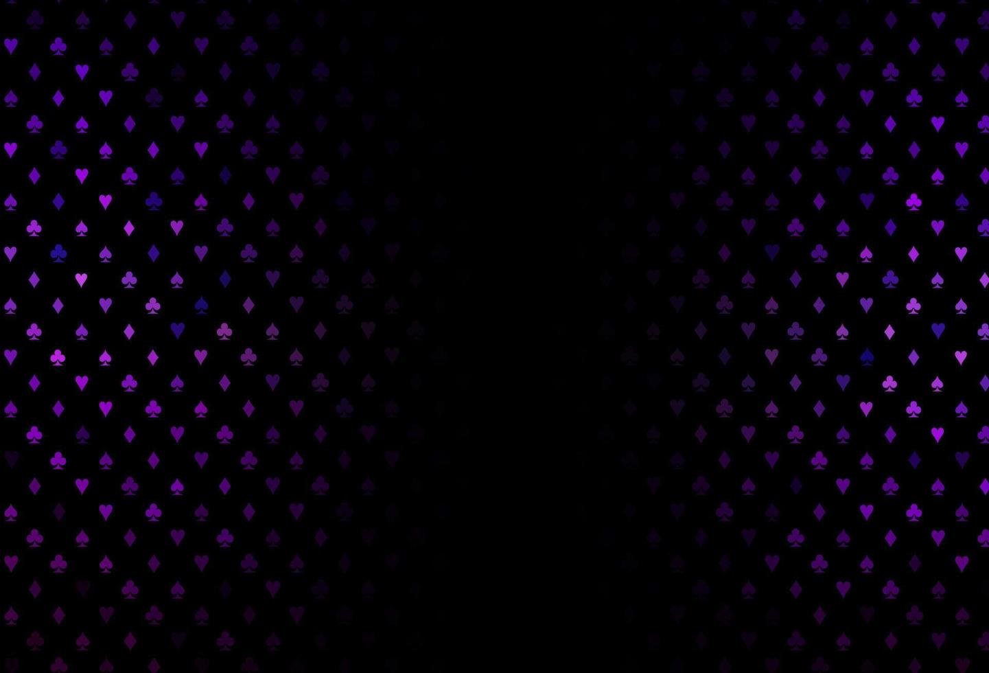 Dark purple vector pattern with symbol of cards.