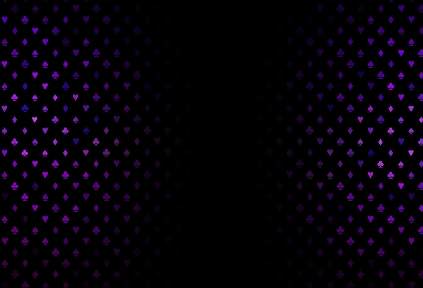 Dark purple vector pattern with symbol of cards.