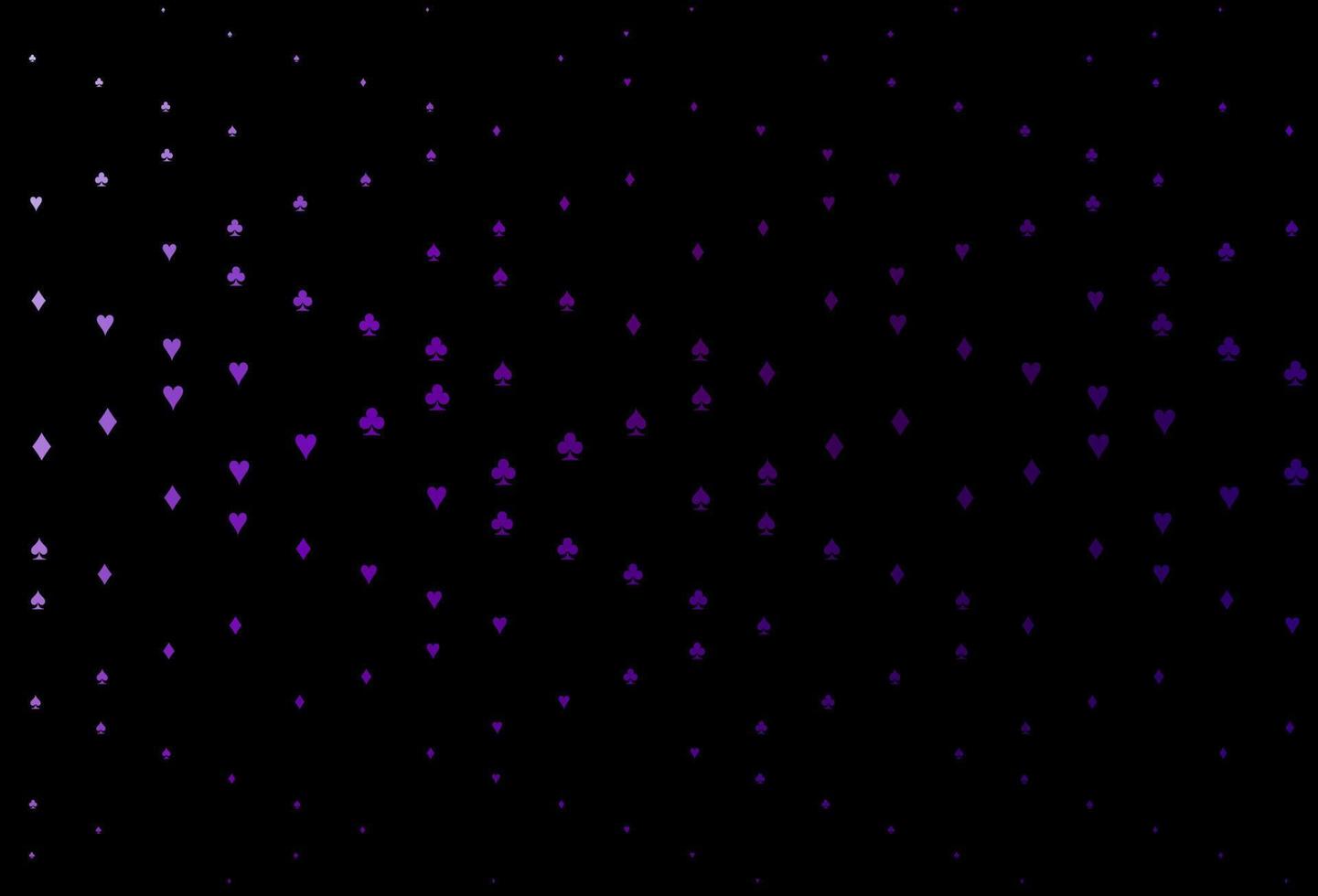 Dark Purple vector pattern with symbol of cards.