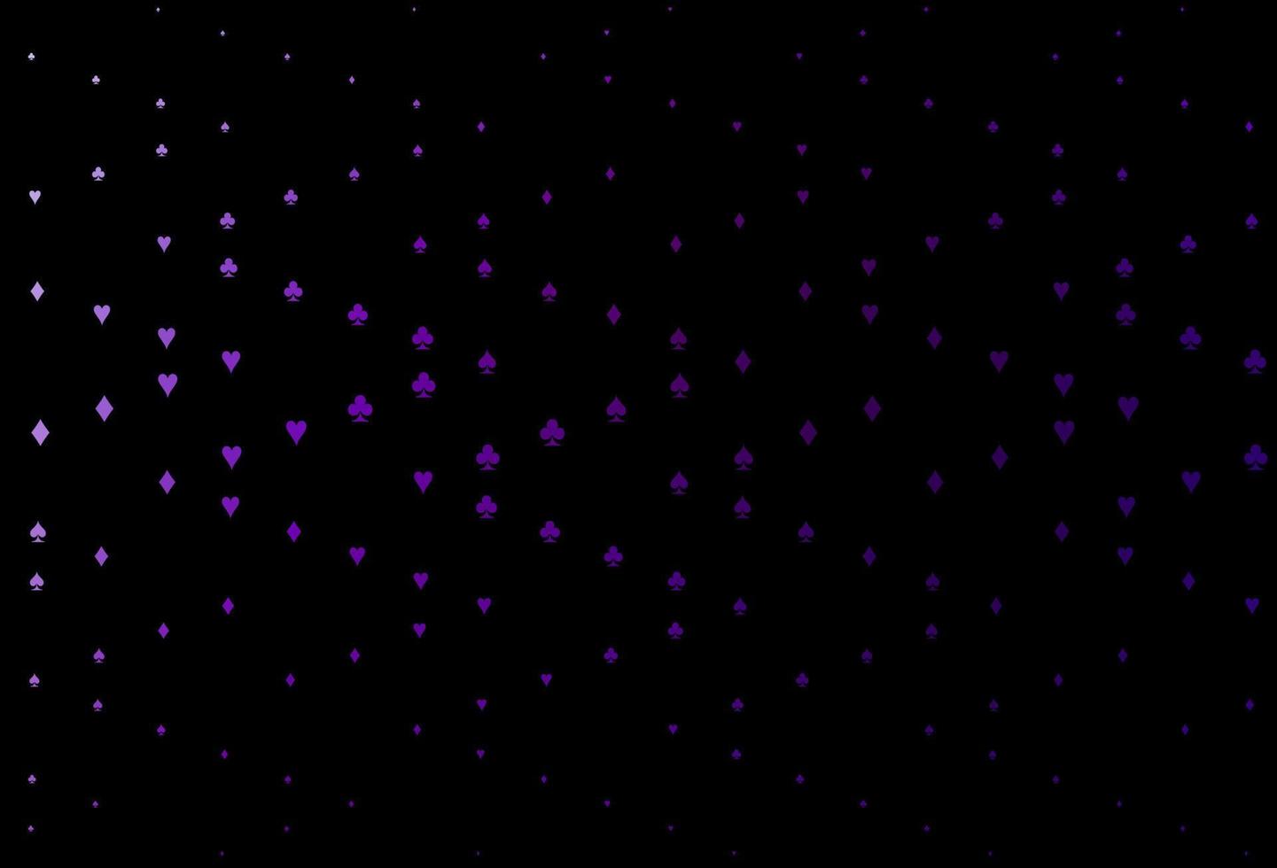 Dark Purple vector pattern with symbol of cards.