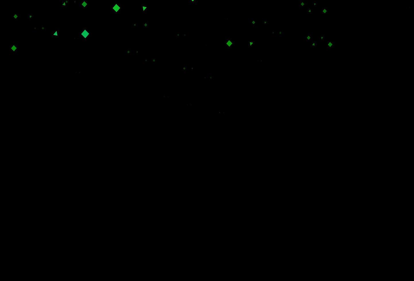 Dark green, red vector backdrop with lines, circles, rhombus.
