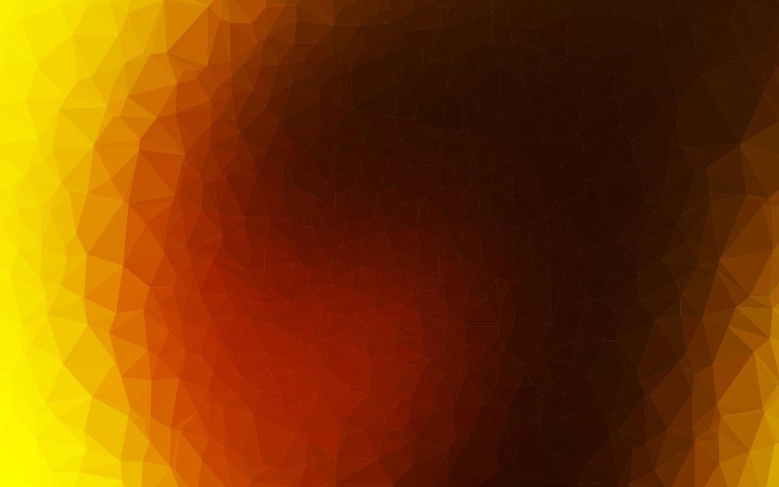 Dark Yellow, Orange vector polygonal pattern.