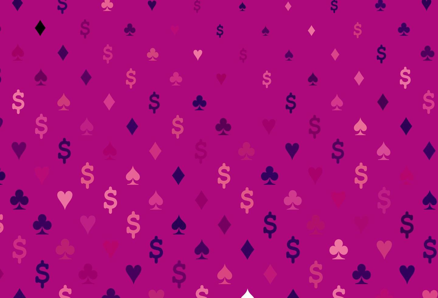 Dark purple vector background with cards signs.