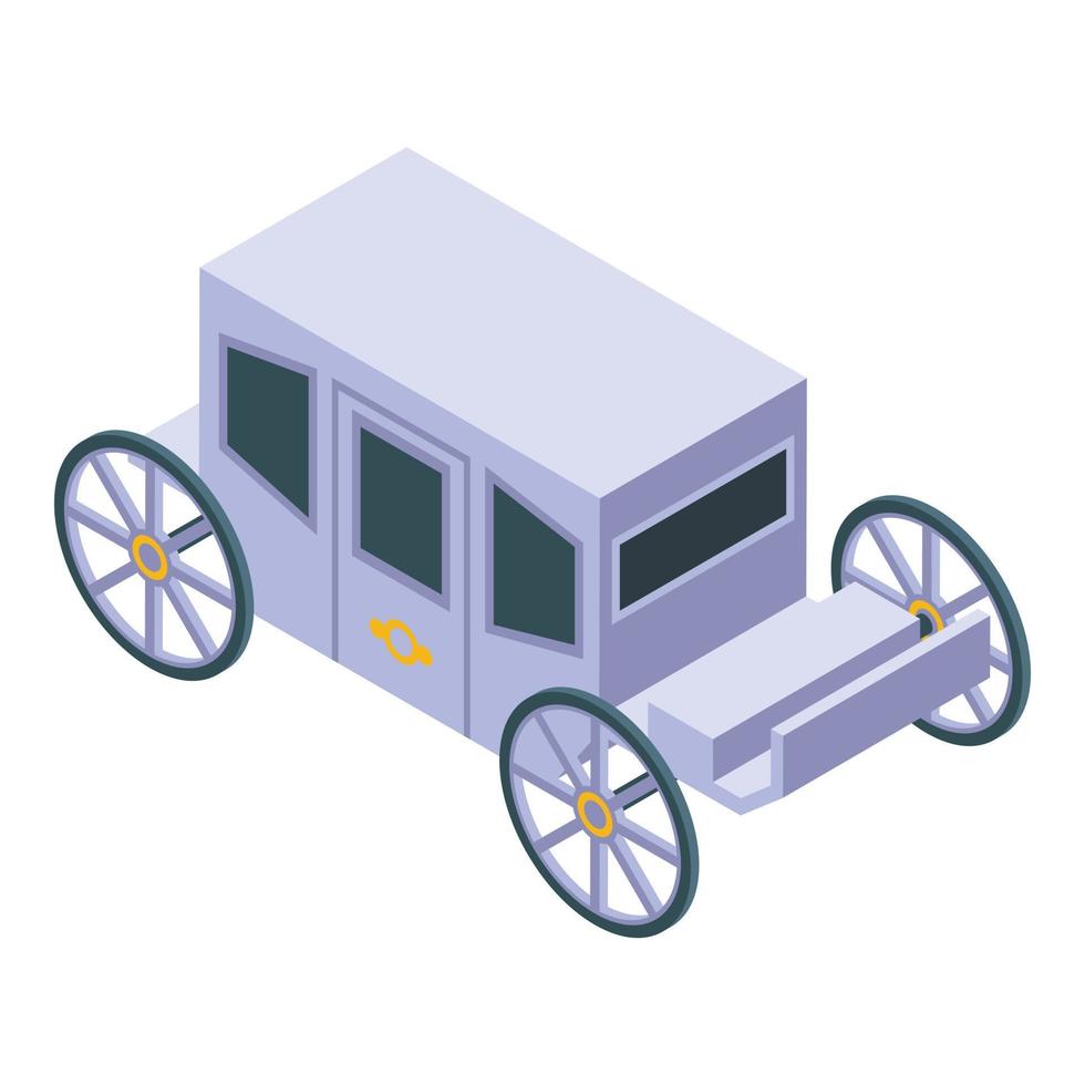 Royal brougham icon, isometric style vector