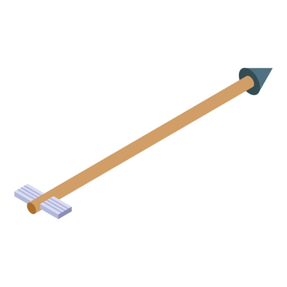 Ninja arrow icon, isometric style vector