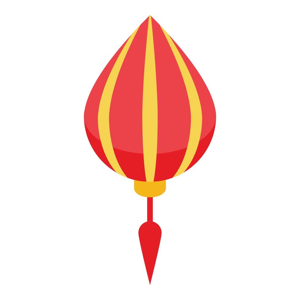 Little chinese lantern icon, isometric style vector