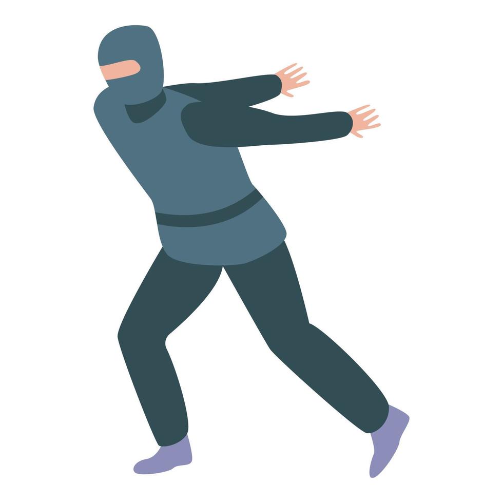 Ninja jump icon, isometric style vector