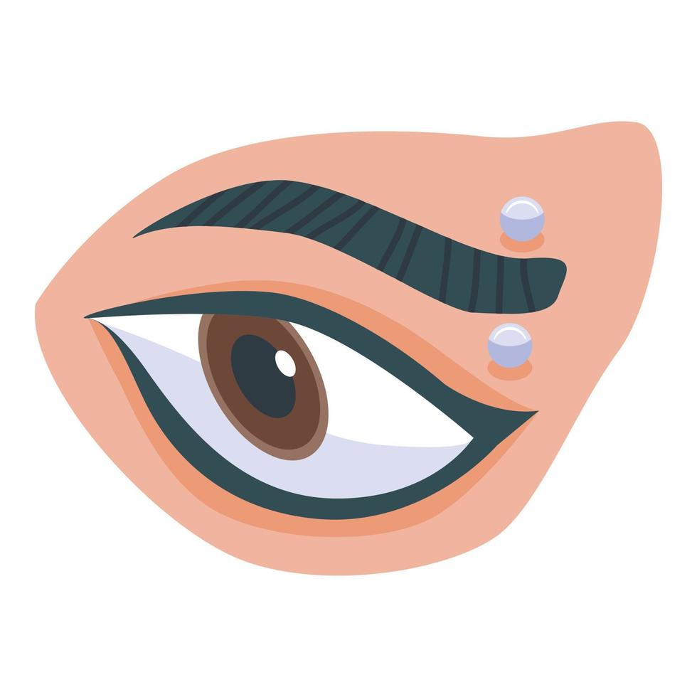 icono de perforación de cejas, estilo isométrico vector