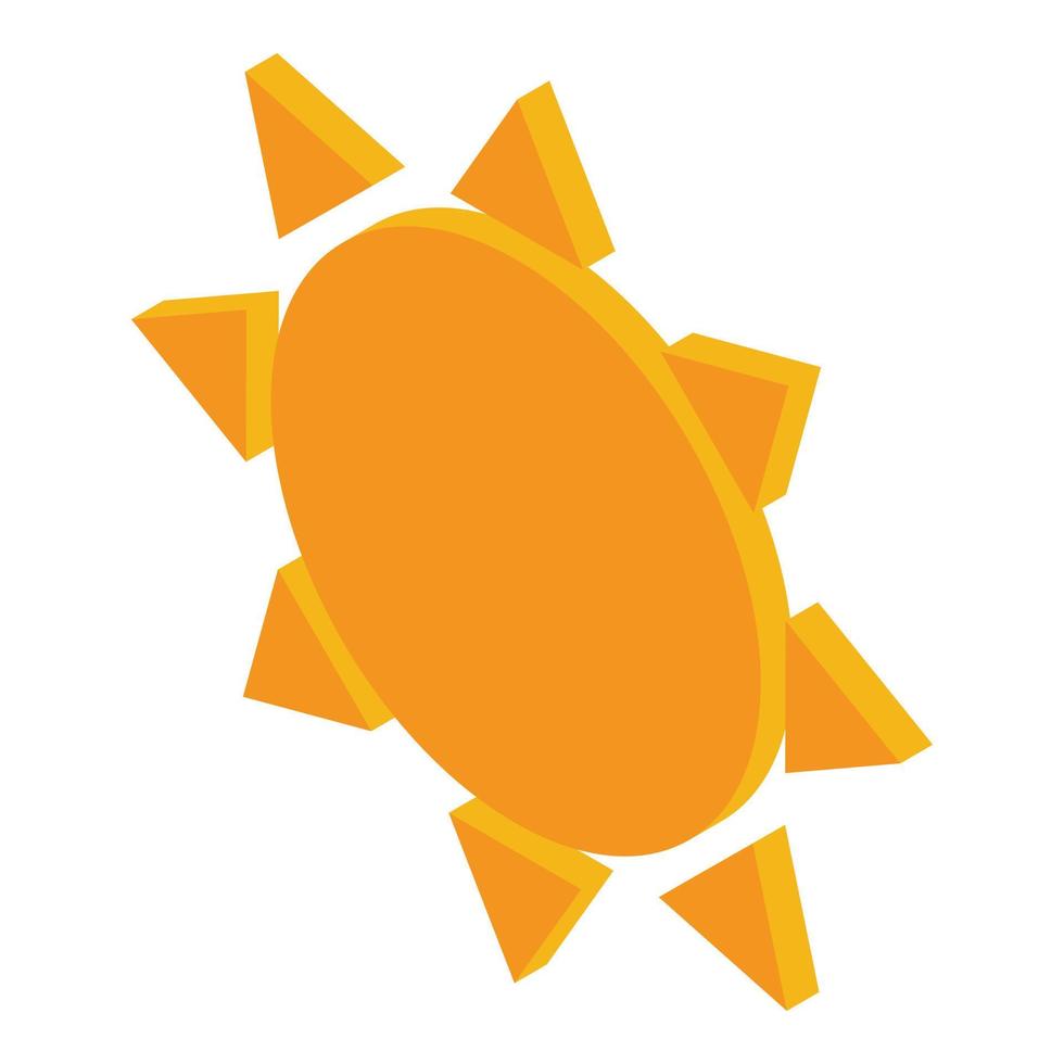 icono de sol de verano, estilo isométrico vector