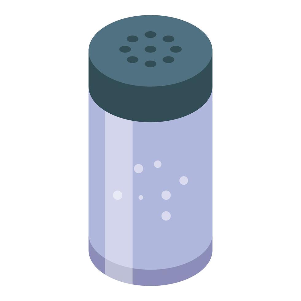 Salt jar icon, isometric style vector