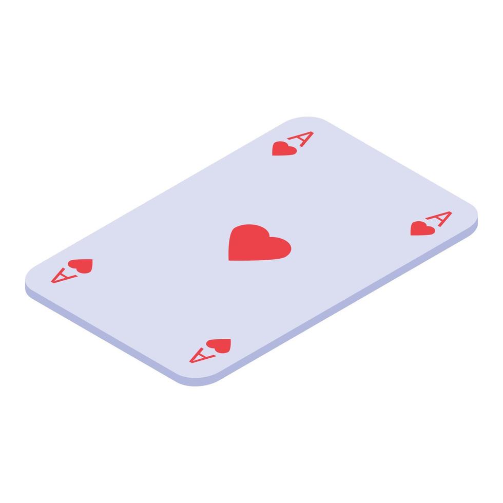 Play card icon, isometric style vector