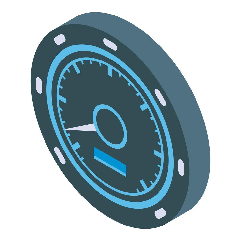 Digital speedometer icon, isometric style 15305724 Vector Art at Vecteezy