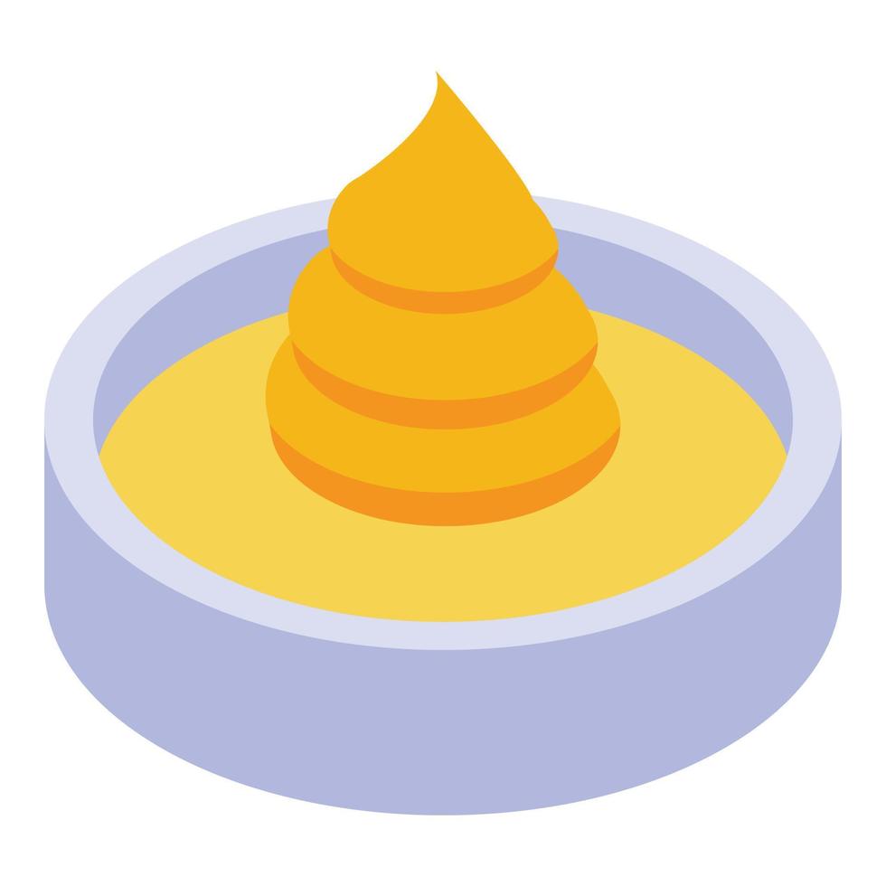 Burger sauce icon, isometric style vector
