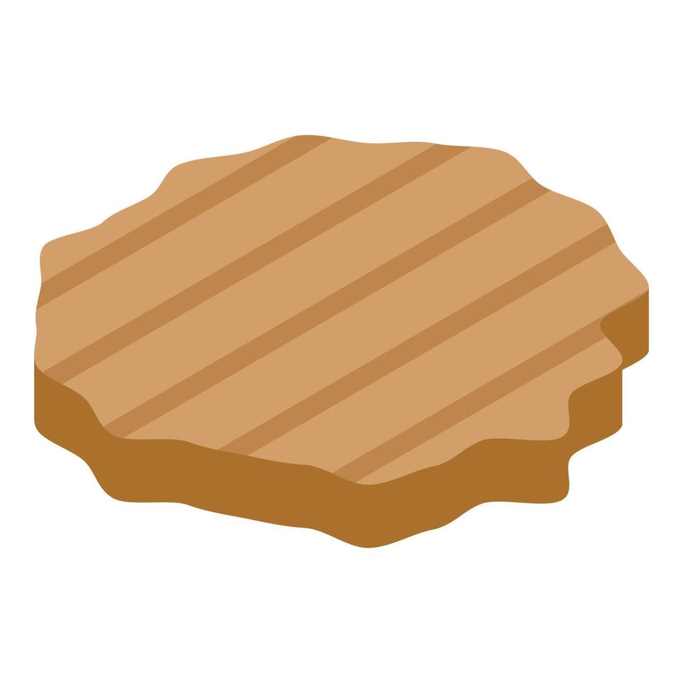 Cutlet icon, isometric style vector