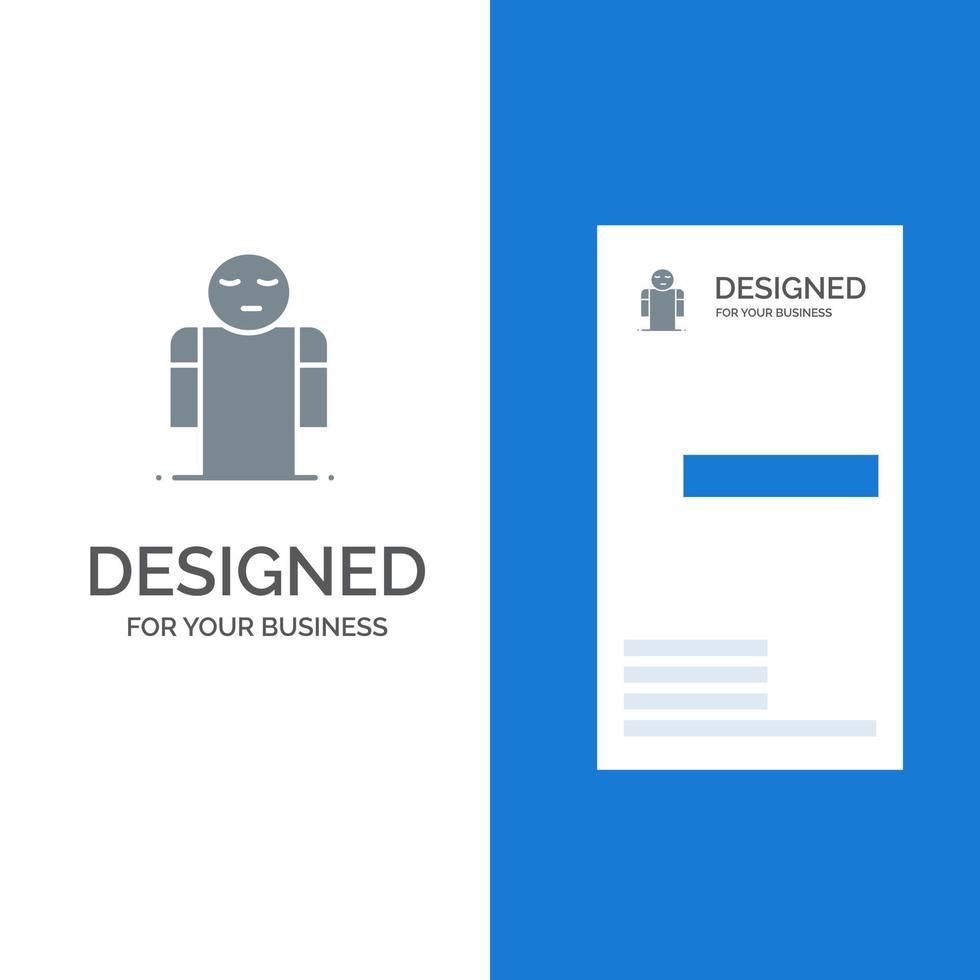 Arms Hands Open Person Grey Logo Design and Business Card Template vector