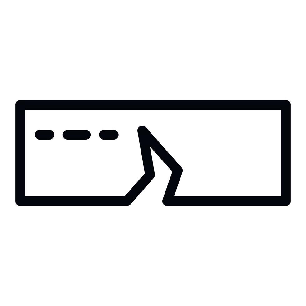 Pipe crack icon, outline style vector