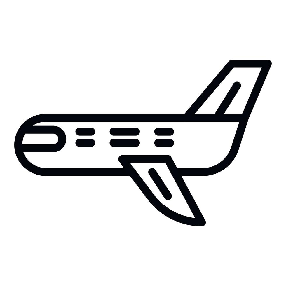 icono de avión de luna de miel, estilo de contorno vector