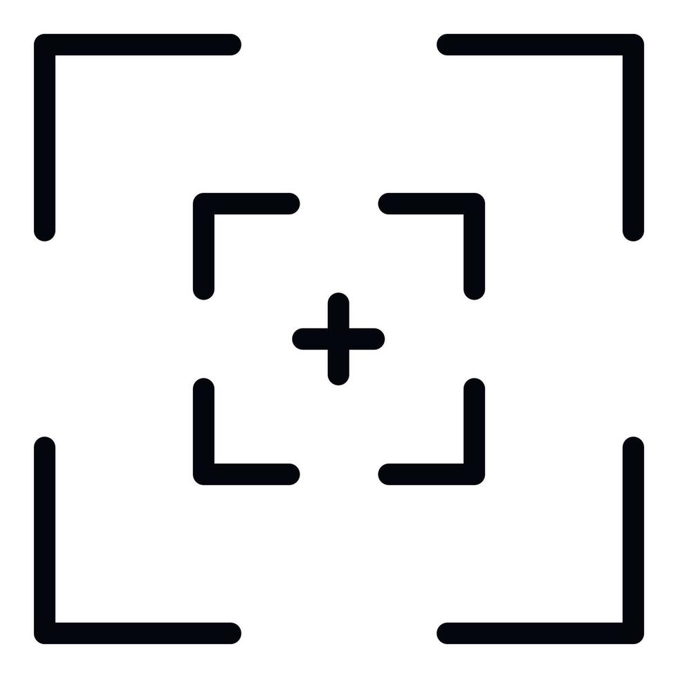 Camera viewfinder icon, outline style vector
