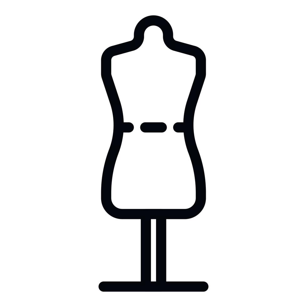 Tailor mannequin icon, outline style vector