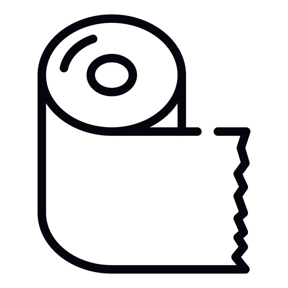 Toilet paper roll icon, outline style vector