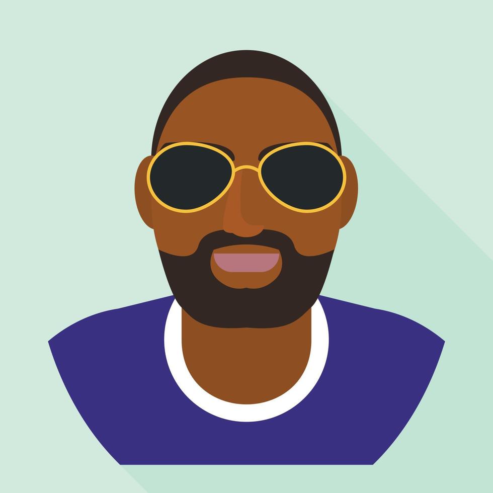 Rapper icon, flat style vector