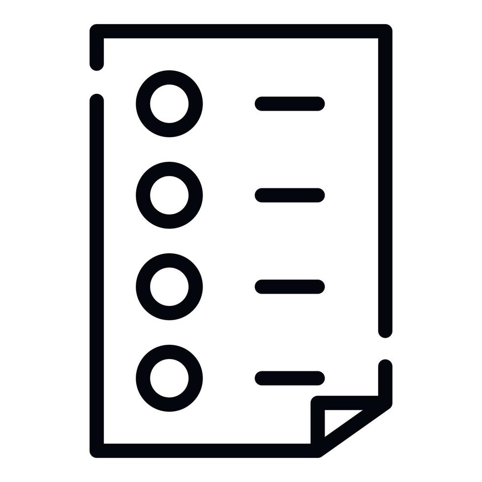 Custom form icon, outline style vector