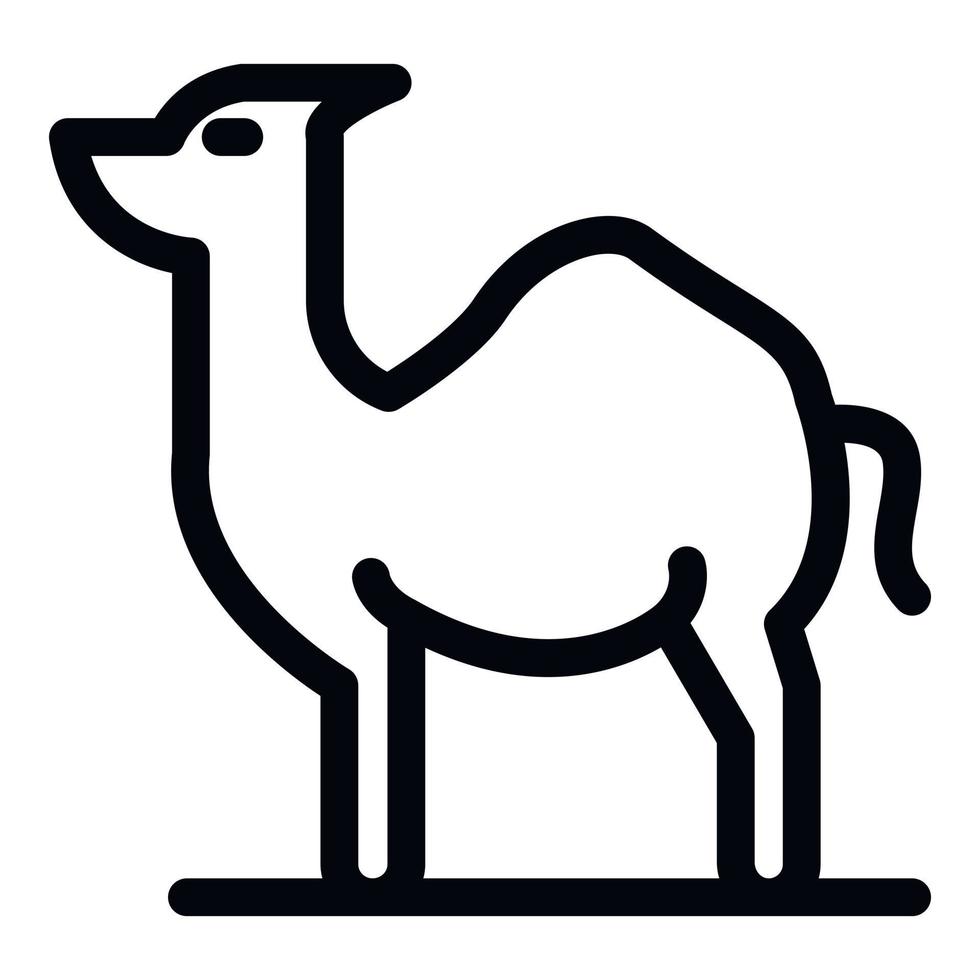 Camel icon, outline style vector