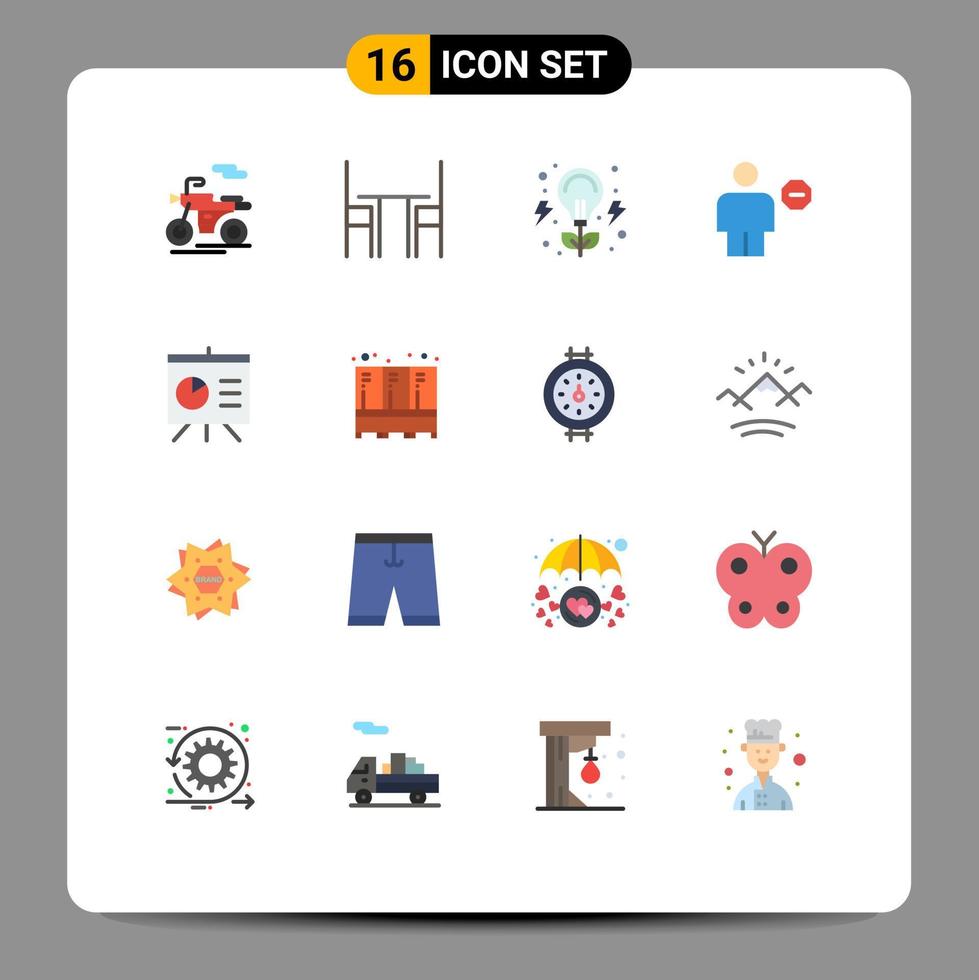 Stock Vector Icon Pack of 16 Line Signs and Symbols for analytics human bulb body avatar Editable Pack of Creative Vector Design Elements