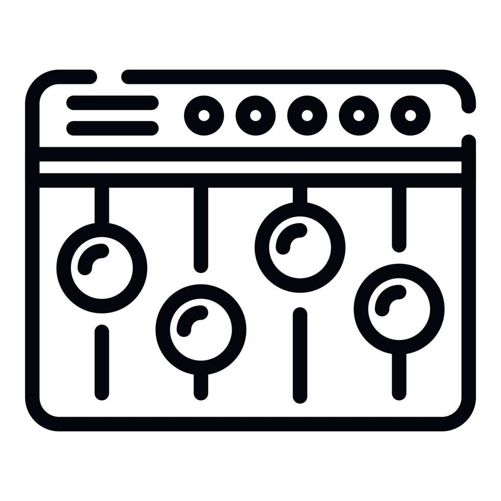 Retro radio icon, outline style vector