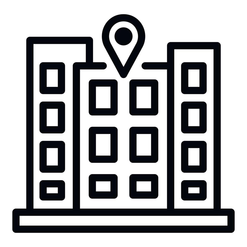 Hotel property icon, outline style vector