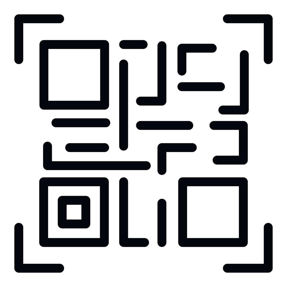Qr code icon, outline style 15306402 Vector Art at Vecteezy