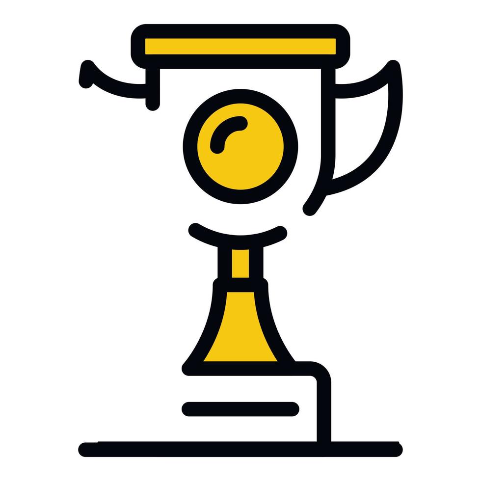 Quest gold cup icon, outline style vector