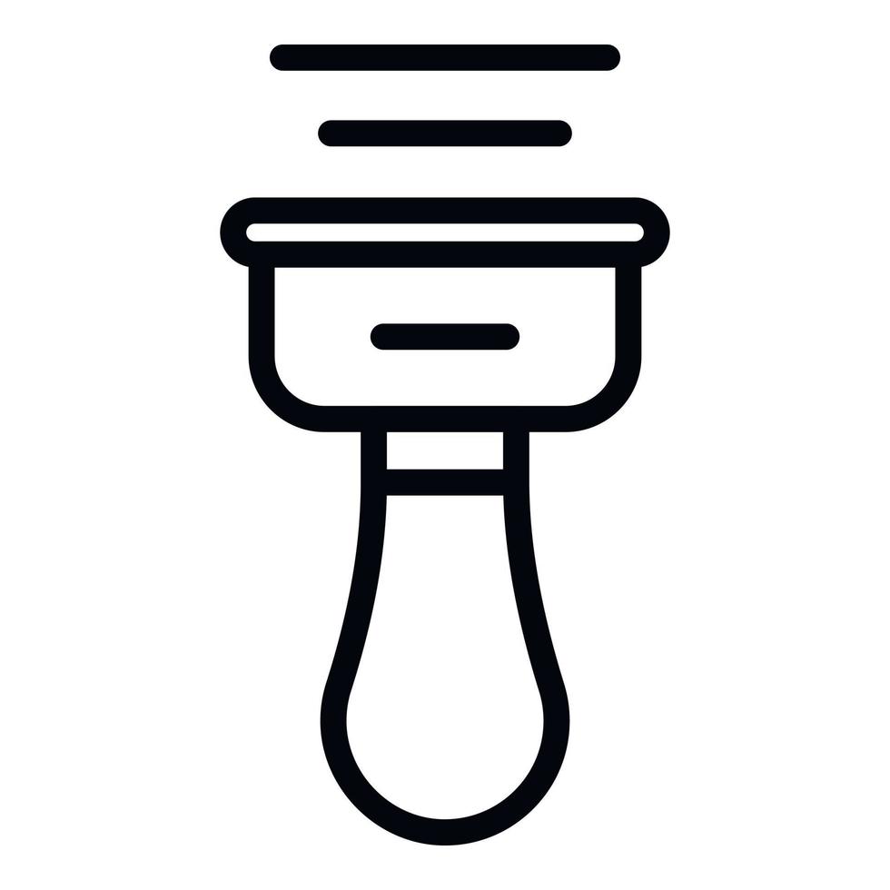 Barcode scanning icon, outline style vector