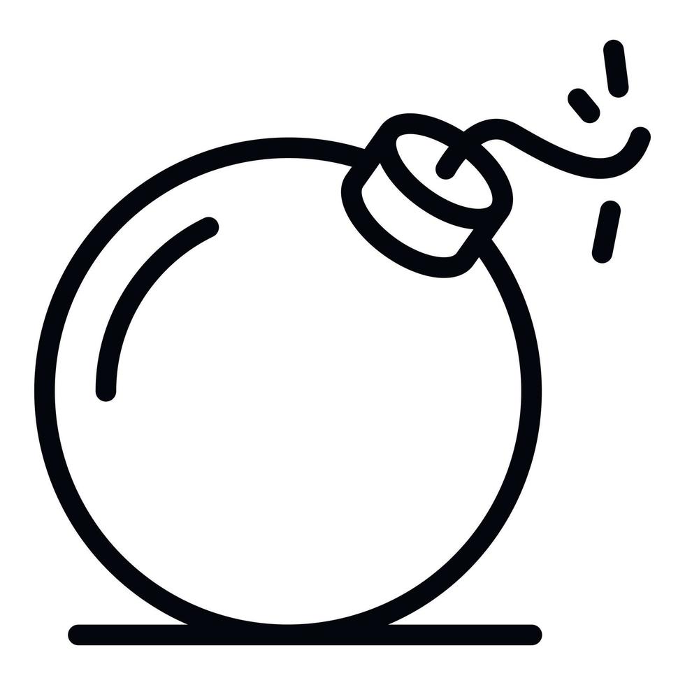 Quest bomb icon, outline style vector