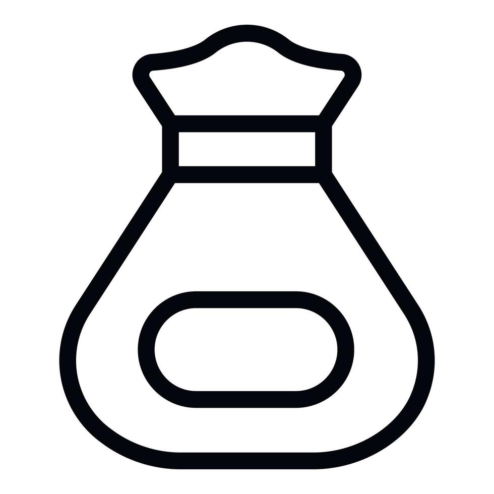 Farmer sack icon, outline style vector