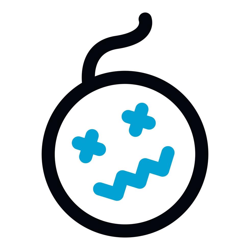 Quest bomb icon, outline style vector