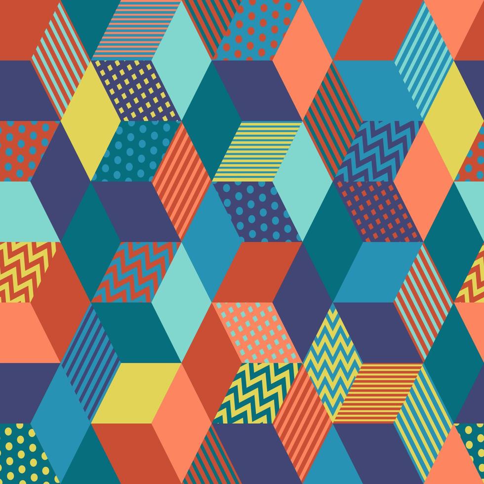 Colorful Geometric Seamless Pattern vector