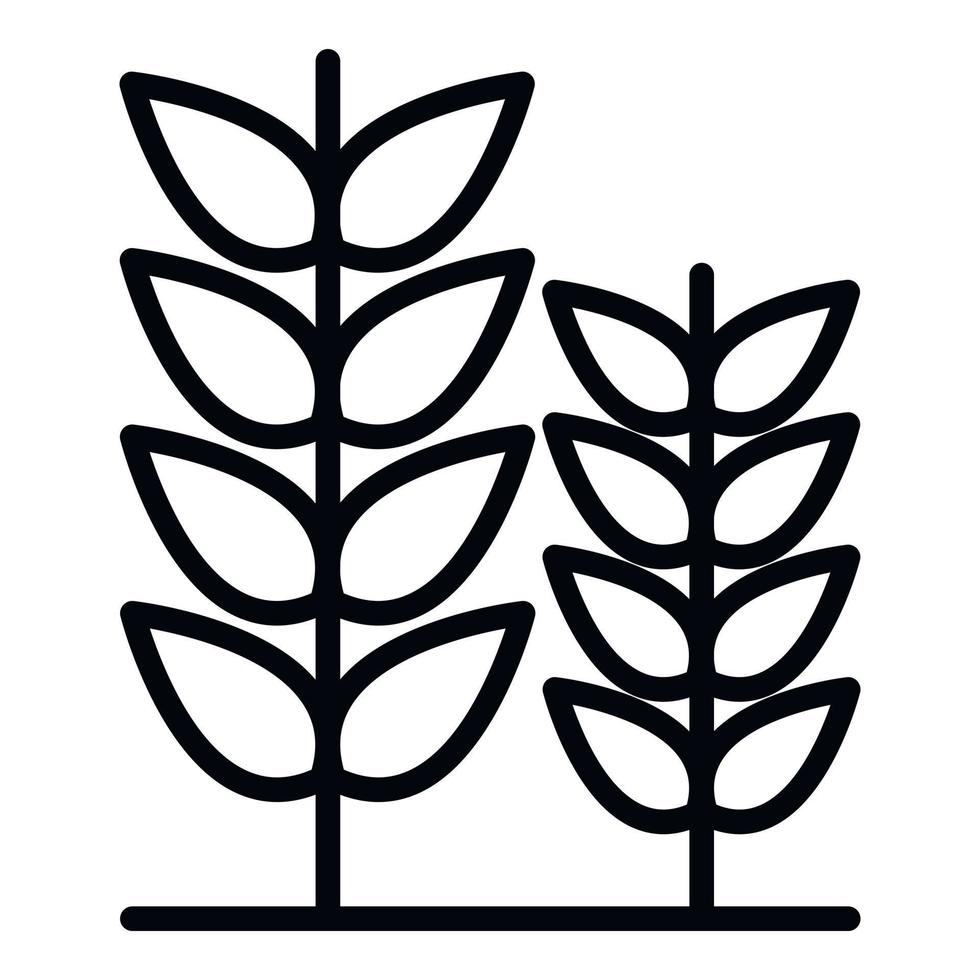 Farm plant field icon, outline style vector