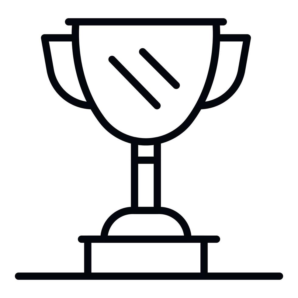 icono de copa de oro de fútbol, estilo de contorno vector