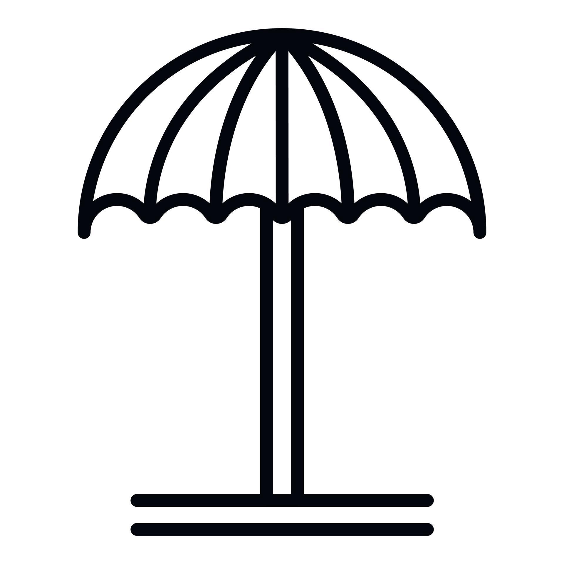 Beach umbrella icon, outline style 15306624 Vector Art at Vecteezy