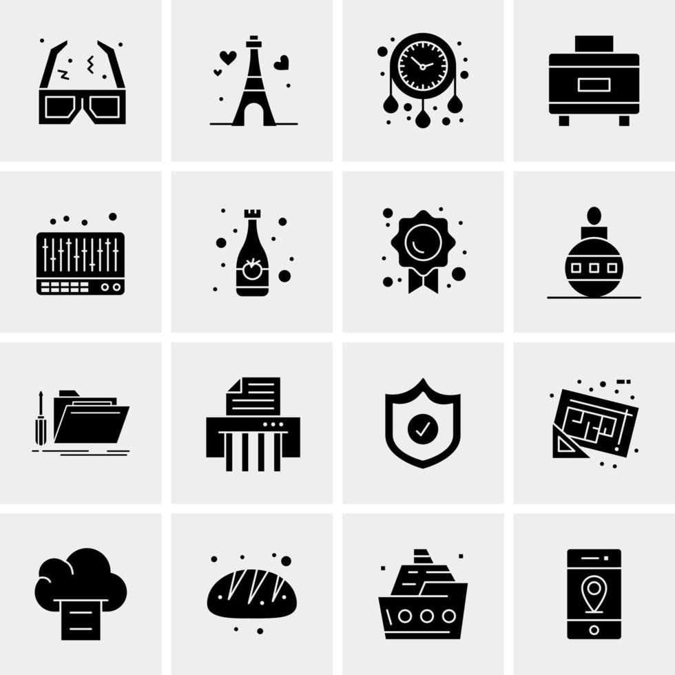 16 Universal Business Icons Vector Creative Icon Illustration to use in web and Mobile Related project